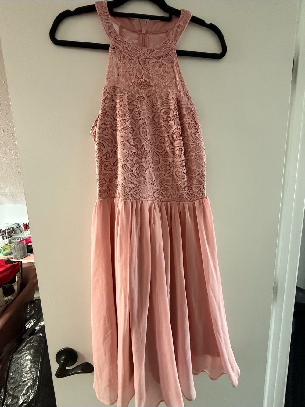 Wedtrend Blush Pink Lace Homecoming / Semi-Formal Dress XL